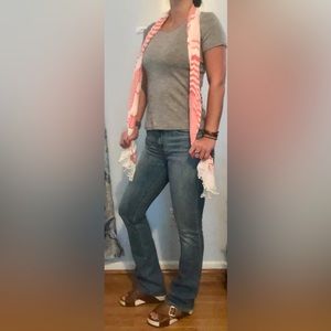 Lucky brand Lolita boot 6 / 28 long blue jeans amazonite